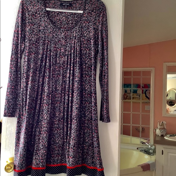 Ellen Tracy Long Sleeve Nightgown Red 